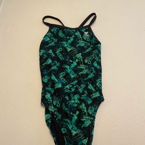 TYR size 32 youth swim suit worn once